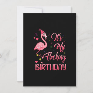 Het is mijn 'Birthday' grappige roze flamingo Kaart