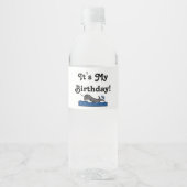Het is mijn Birthday Narwhal Waterfles Etiket (Voorkant)