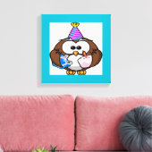 "HET IS MIJN BIRTHDAY" OWL CANVAS AFDRUK (Insitu (Woonkamer))