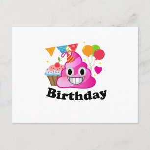 Het is mijn Birthday Poop Emoji kinder Boy Party Briefkaart
