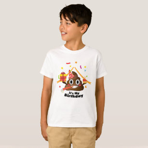 Het is mijn Birthday Poop Emoji kinder Boy Party T-shirt