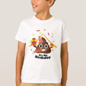 Het is mijn Birthday Poop Emoji kinder Boy Party T-shirt (Voorkant)