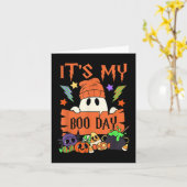 Het is mijn Boo-dag Booday Kinderen Schattig spook Kaart (Gele Bloem)