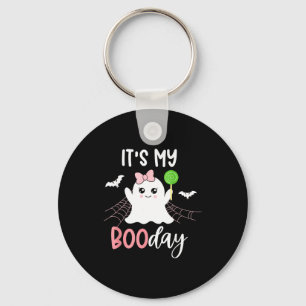 Het is mijn Boo-dag Schattige Halloween-verjaardag Sleutelhanger