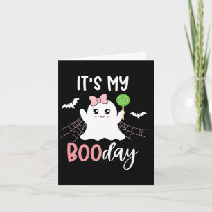 Het is mijn Boo Day Cute Halloween Birthday Ghost  Kaart