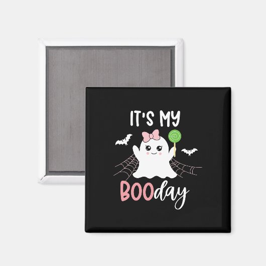 Het is mijn Boo Day Cute Halloween Birthday Ghost  Magneet (Voorkant / Achterkant)