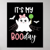 Het is mijn Boo Day Cute Halloween Birthday Ghost Poster (Voorkant)