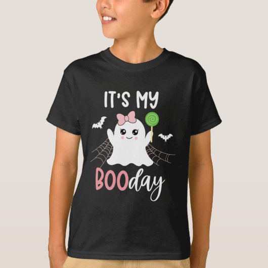 Het is mijn Boo Day Cute Halloween Birthday Ghost T-shirt (Voorkant)