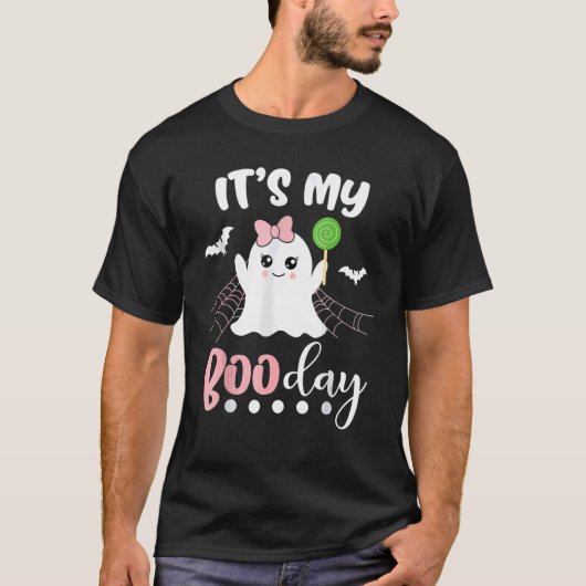 Het is mijn Boo Day Cute Halloween Birthday Ghost T-shirt (Voorkant)