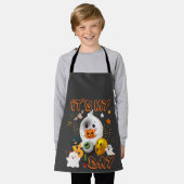 Het is mijn Boo Day Kinder Cute Halloween Birthday Schort (Gedragen)