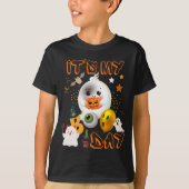 Het is mijn Boo Day Kinder Cute Halloween Birthday T-shirt (Voorkant)
