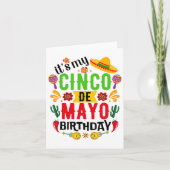 Het is mijn Cinco de Mayo Birthday Funny Cinco De Kaart (Voorkant)