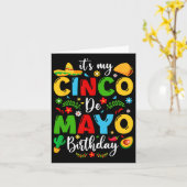 Het is mijn Cinco de Mayo Birthday Funny Cinco De Kaart (Gele Bloem)