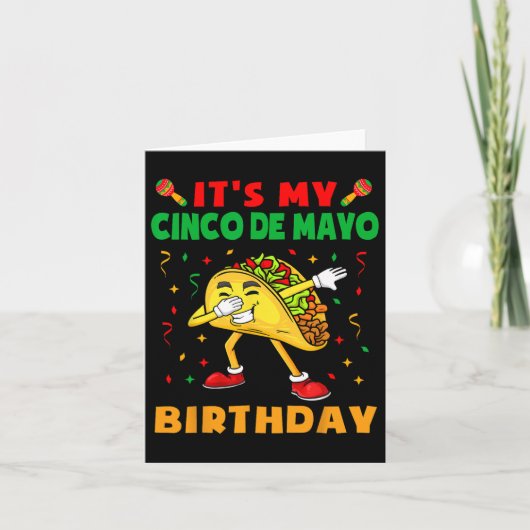 Het is mijn Cinco de Mayo Birthday Funny Taco Part Kaart (Voorkant)
