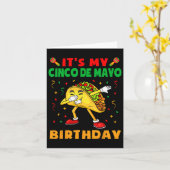 Het is mijn Cinco de Mayo Birthday Funny Taco Part Kaart (Gele Bloem)