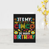 Het is mijn Cinco de Mayo verjaardag Happy Cinco d Kaart (Gele Bloem)