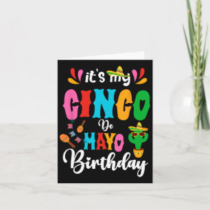 Het is mijn Cinco de Mayo verjaardag Mexicaanse Ma Kaart