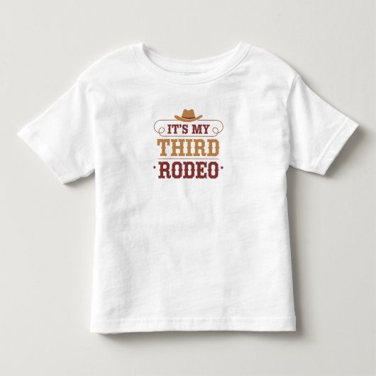 Het is mijn derde rodeo – Leuke western 3e verjaar Kinder Shirts (Voorkant)