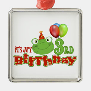 Het is mijn derde verjaardag metalen ornament