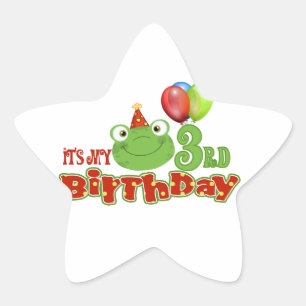 Het is mijn derde verjaardag ster sticker