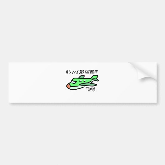 Het is mijn derde verjaardag vandaag bumpersticker (Voorkant)