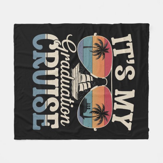 Het is mijn diploma cruise afstudeerreis schip ret fleece deken (Voorkant (Horizontaal))