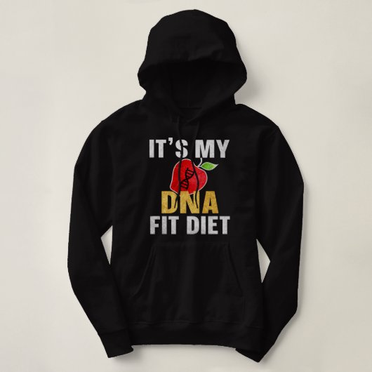 Het is mijn DNA Fit dieet Hoodie (Design voorkant)