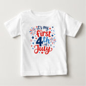 Het is mijn eerste 4 juli baby shirt (Voorkant)