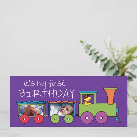 Het is mijn eerste avondtrein kaart (Staand voorkant)