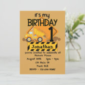 Het is mijn eerste 'Birthday Dump Truck' Kaart (Staand voorkant)