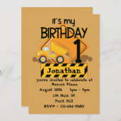 Het is mijn eerste 'Birthday Dump Truck' Kaart (Voorkant / Achterkant)