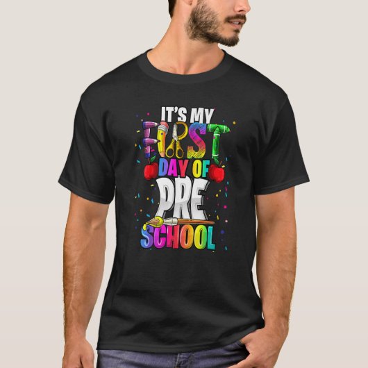Het is mijn eerste dag van de kleuterschool terug  t-shirt (Voorkant)