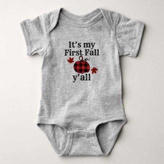Het is mijn eerste Herfst Y'all Bodysuit. Romper (Voorkant)