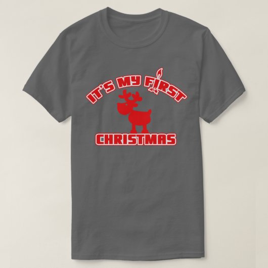 Het is mijn eerste Kerstmis T-shirt (Design voorkant)