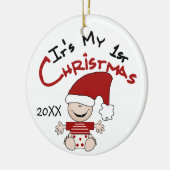 Het is mijn eerste kerstversiering keramisch ornament (Links)