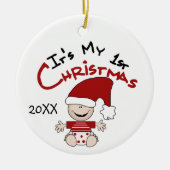 Het is mijn eerste kerstversiering keramisch ornament (Voorkant)