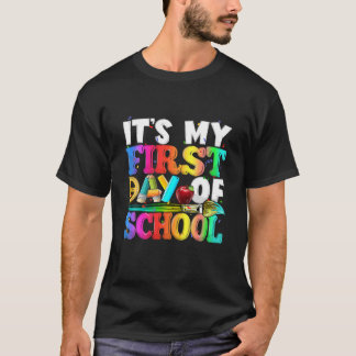 Het is mijn eerste schooldag Kleuter Kunst Benodig T-shirt