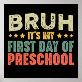 Het is mijn eerste schooldag terug naar school poster