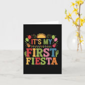 Het is mijn eerste verjaardag Mexicaanse Cinco de  Kaart (Gele Bloem)