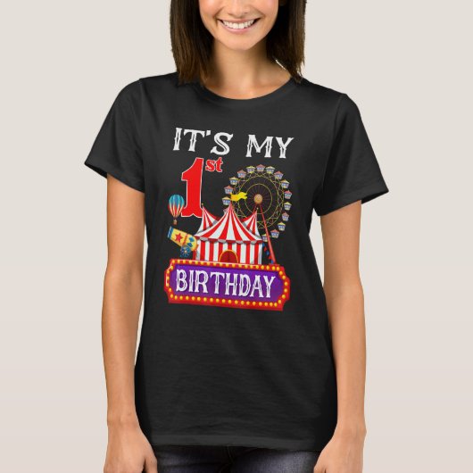 Het is mijn eerste verjaardag Ringmaster Circus Th T-shirt (Voorkant)