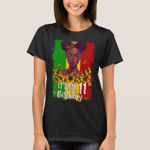 Het is mijn elfde verjaardag 11 jaar oude zwarte M T-shirt