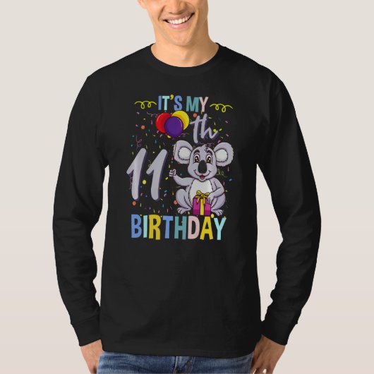 Het is mijn elfde verjaardag Koala Animal 1 T-shirt (Voorkant)