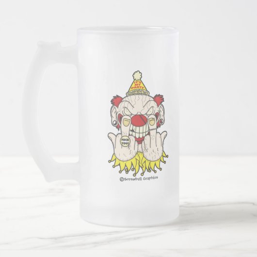 Het is mijn feestje... Bevroren bierpul Matglas Bierpul (Links)