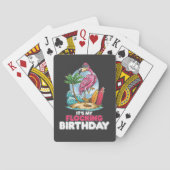 Het is mijn 'Flocking Birthday Flamingo' Pokerkaarten (Achterkant)