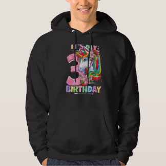 Het is mijn geboorte 3e verjaardag meisje 3 jaar 2 hoodie
