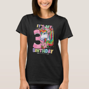 Het is mijn geboorte 3e verjaardag meisje 3 jaar 2 t-shirt