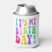 Het is mijn geboorte Retro Groovy voor meisjes Blikjeskoeler (Blikje Voorkant)
