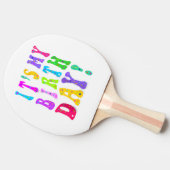 Het is mijn geboorte Retro Groovy voor meisjes Tafeltennisbatje (Zijkant)