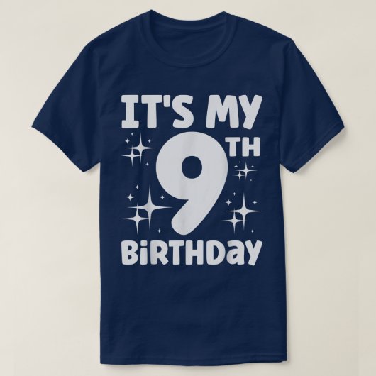 Het is mijn geboortedag 9e verjaardag t-shirt (Design voorkant)
