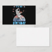 Het is mijn geboortedag Astronaut Youth Kinder Out Informatiekaartje (Voorkant / Achterkant)